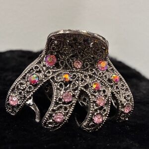 Vintage-Inspired Rhinestone Hair Claw Clip